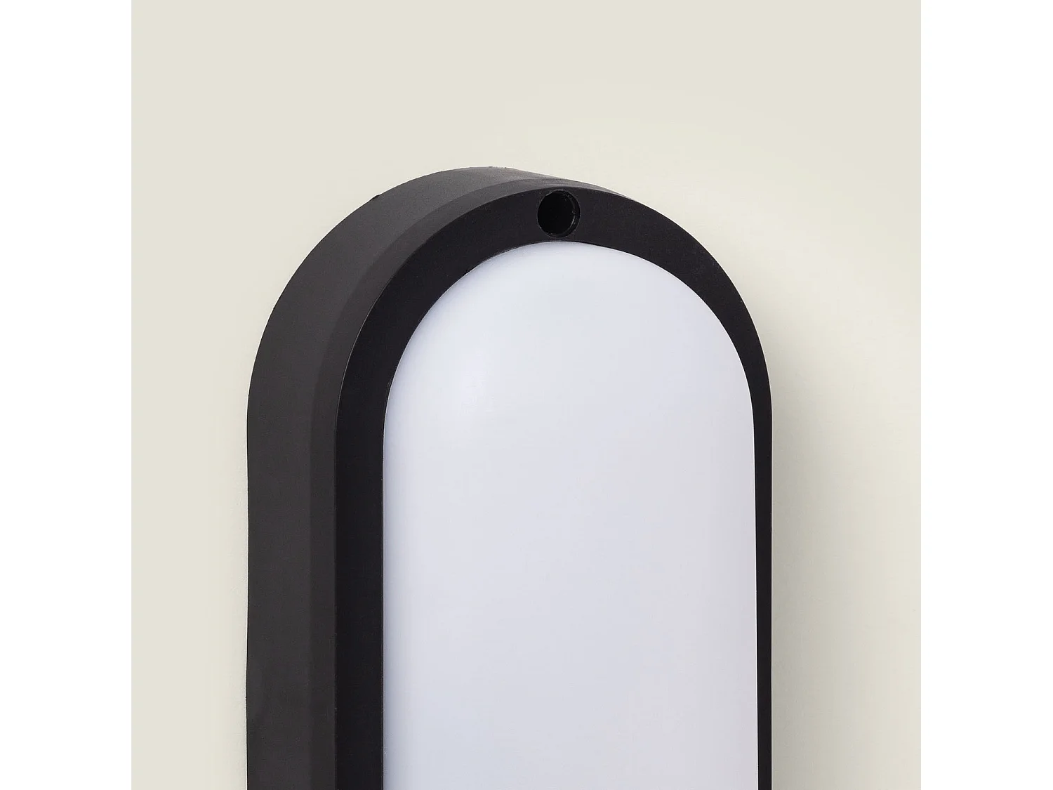 Plafoniera LED 15W Ovale per Esterni 85x173 mm IP65 Black 6500K Bianco Freddo