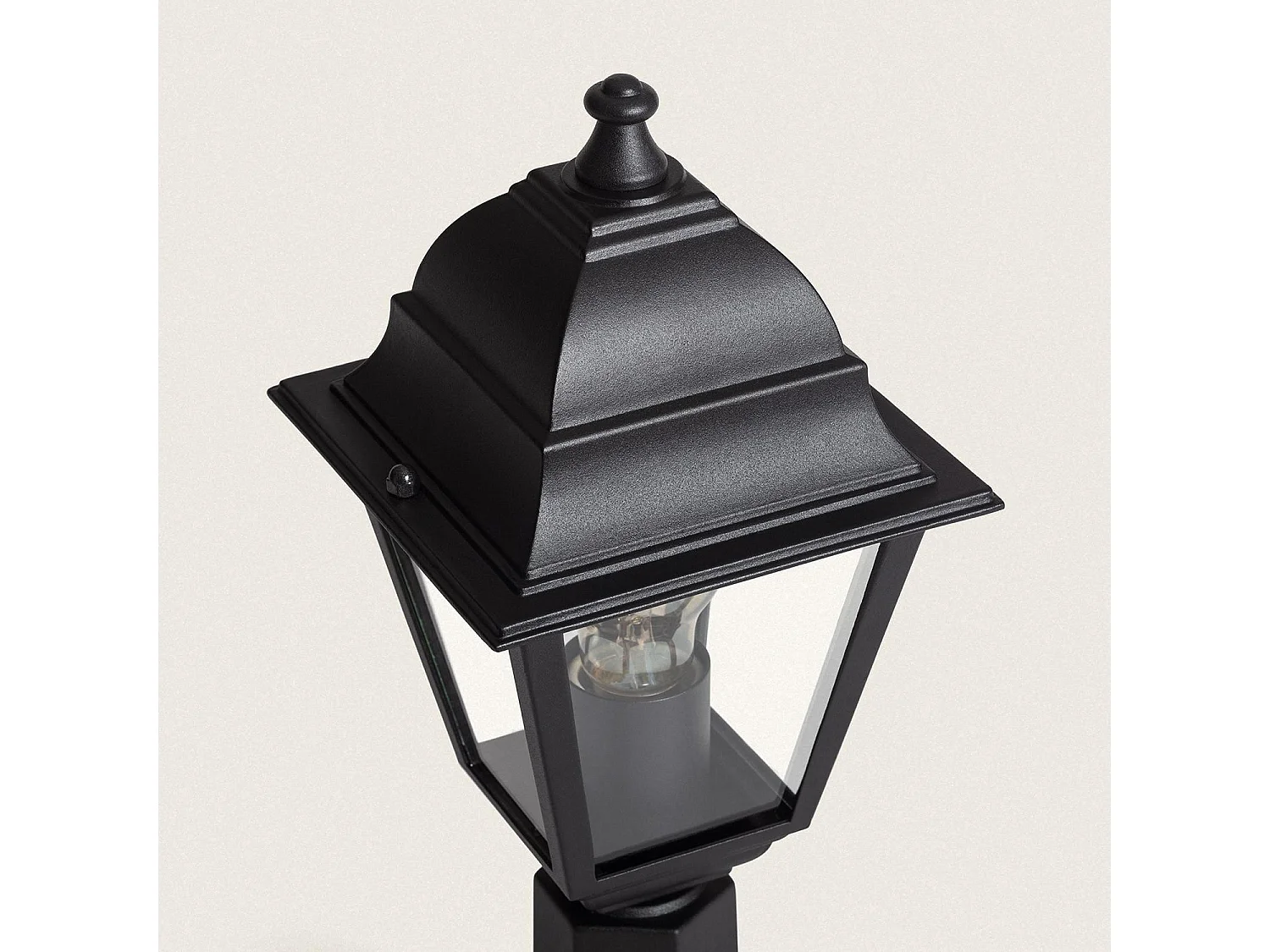 Baliza Sobremuro Exterior E27 Aluminio y Cristal Villa