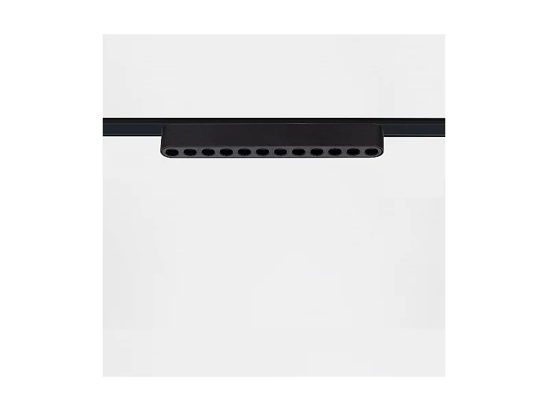 Spot Linéaire LED sur Rail Magnétique 25mm Extra-Plat 12W 48V Noir Grid 222mm 4000K Blanc neutre