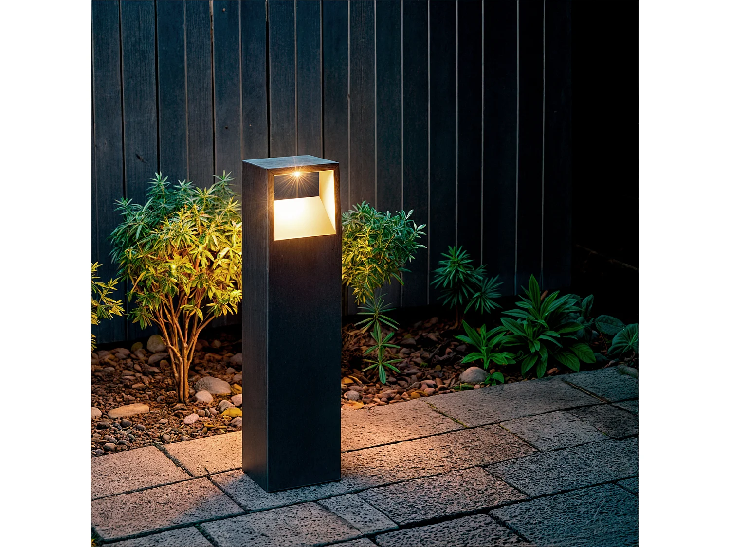 Balise LED 9W Extérieure Aluminium  en Saillie sur Pied 50cm Sheffield Rouille