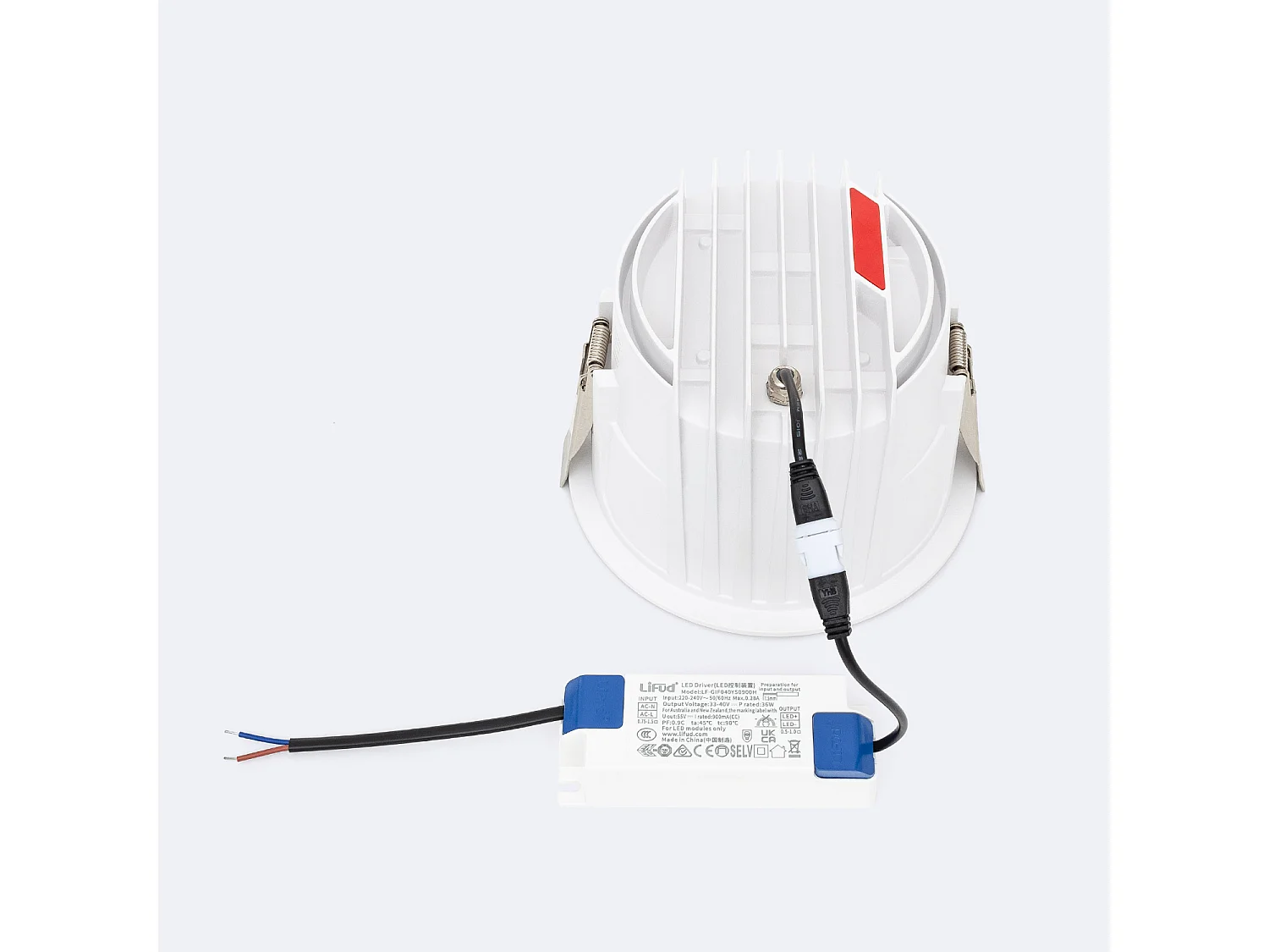 Downlight LED 36W Circular HOTEL Corte Ø 145 mm LIFUD VisualConfort UGR11 4000K Blanco Neutro