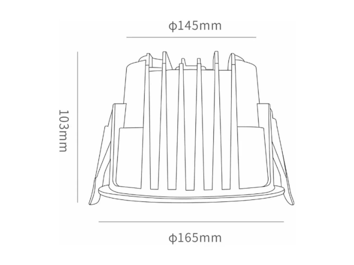 Downlight LED 36W Rond HOTEL CRI90 Coupe Ø 145 mm  4000K Blanc neutre