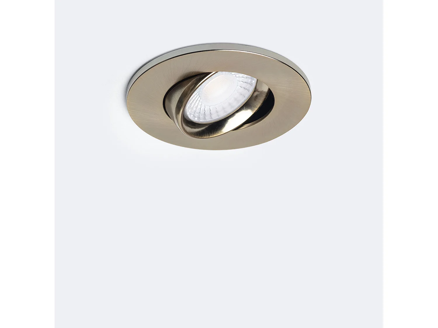 Spot Downlight Ignifuge LED 5-8W Rond Dimmable IP65 Coupe Ø 65 mm Design Ajustable Doré Sélectionnable (Neutre-Froid)