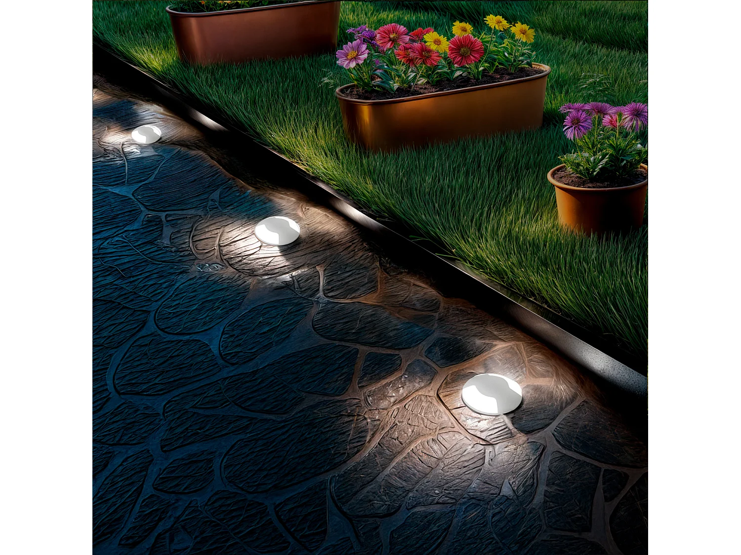 Baliza Exterior LED 1W Empotrable Suelo Letso 2L Blanco 4000K Blanco Neutro