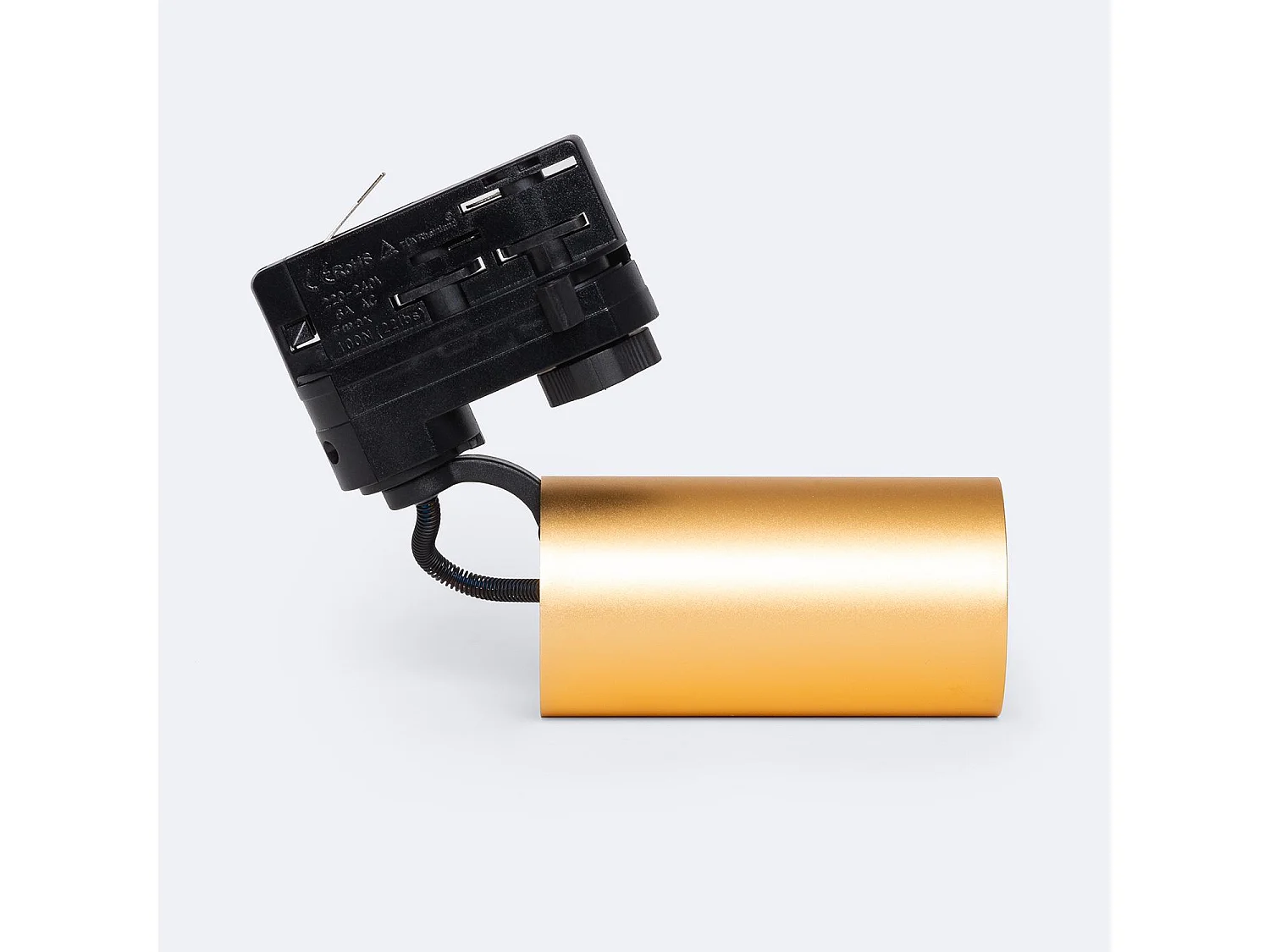 Spot à Douille sur Rail Triphasé Lux pour Ampoule GU10 Or