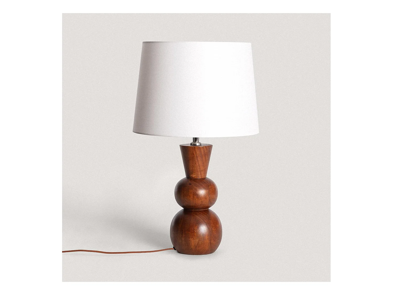 Lampe à Poser en bois Vinda ILUZZIA Blanc