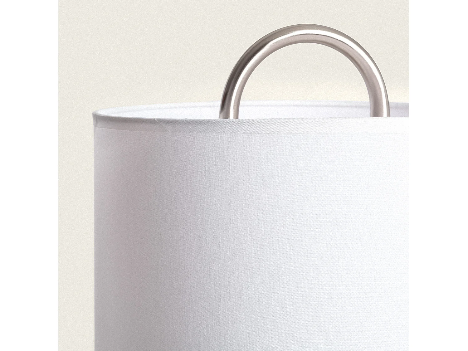 Lampe à Poser Métal et Tissu Duque Blanc