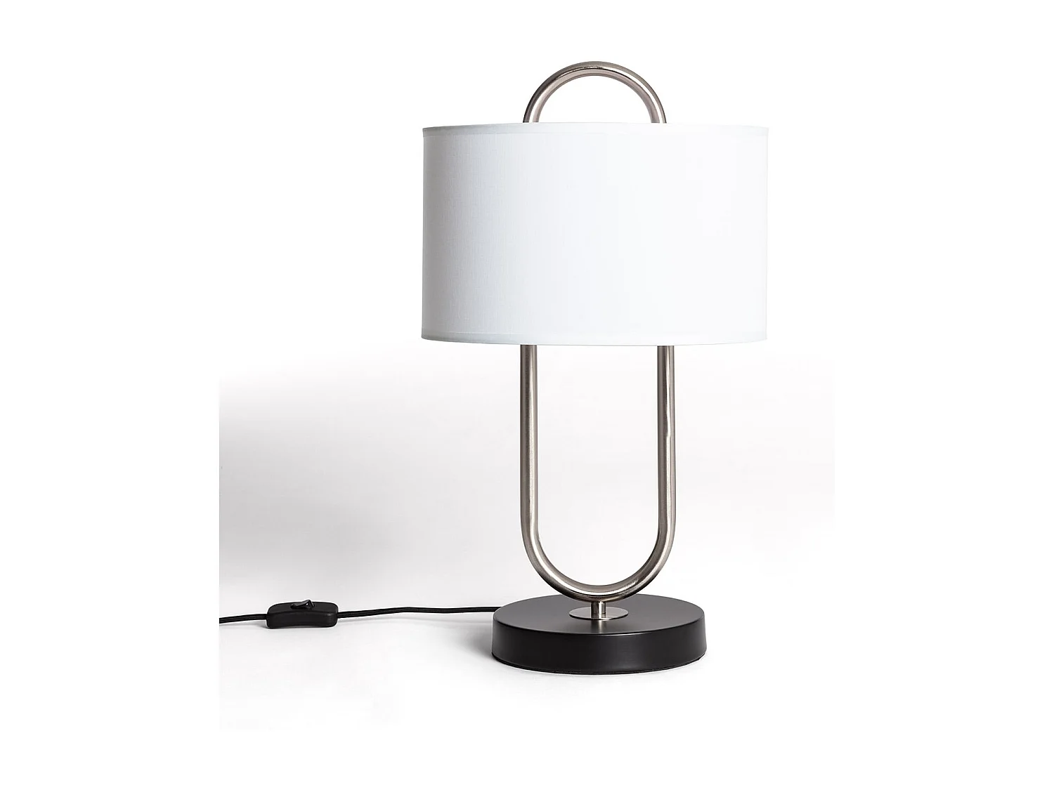 Lampe à Poser Métal et Tissu Duque Blanc