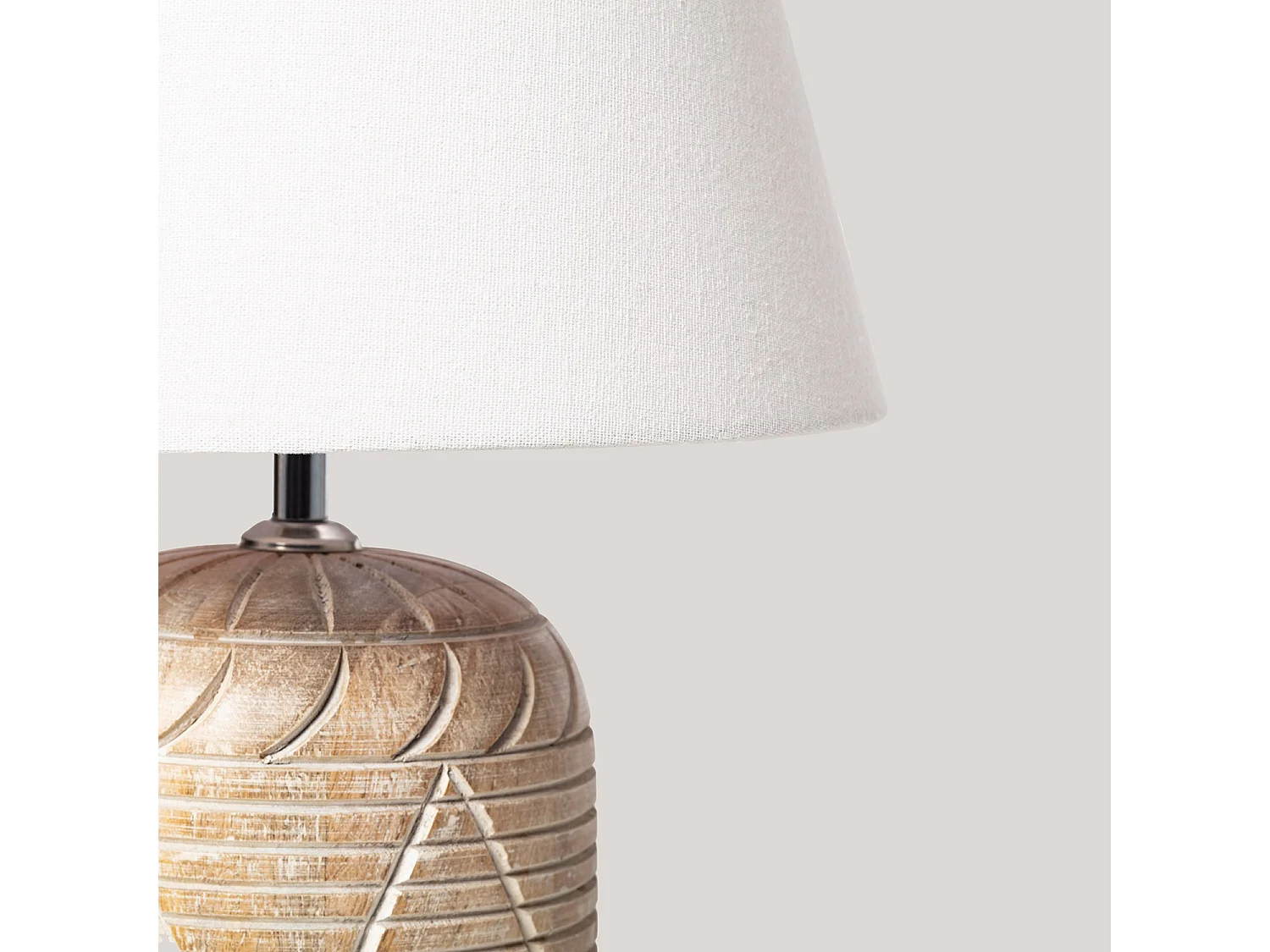 Lampada da Tavolo Legno Koson ILUZZIA Bianco