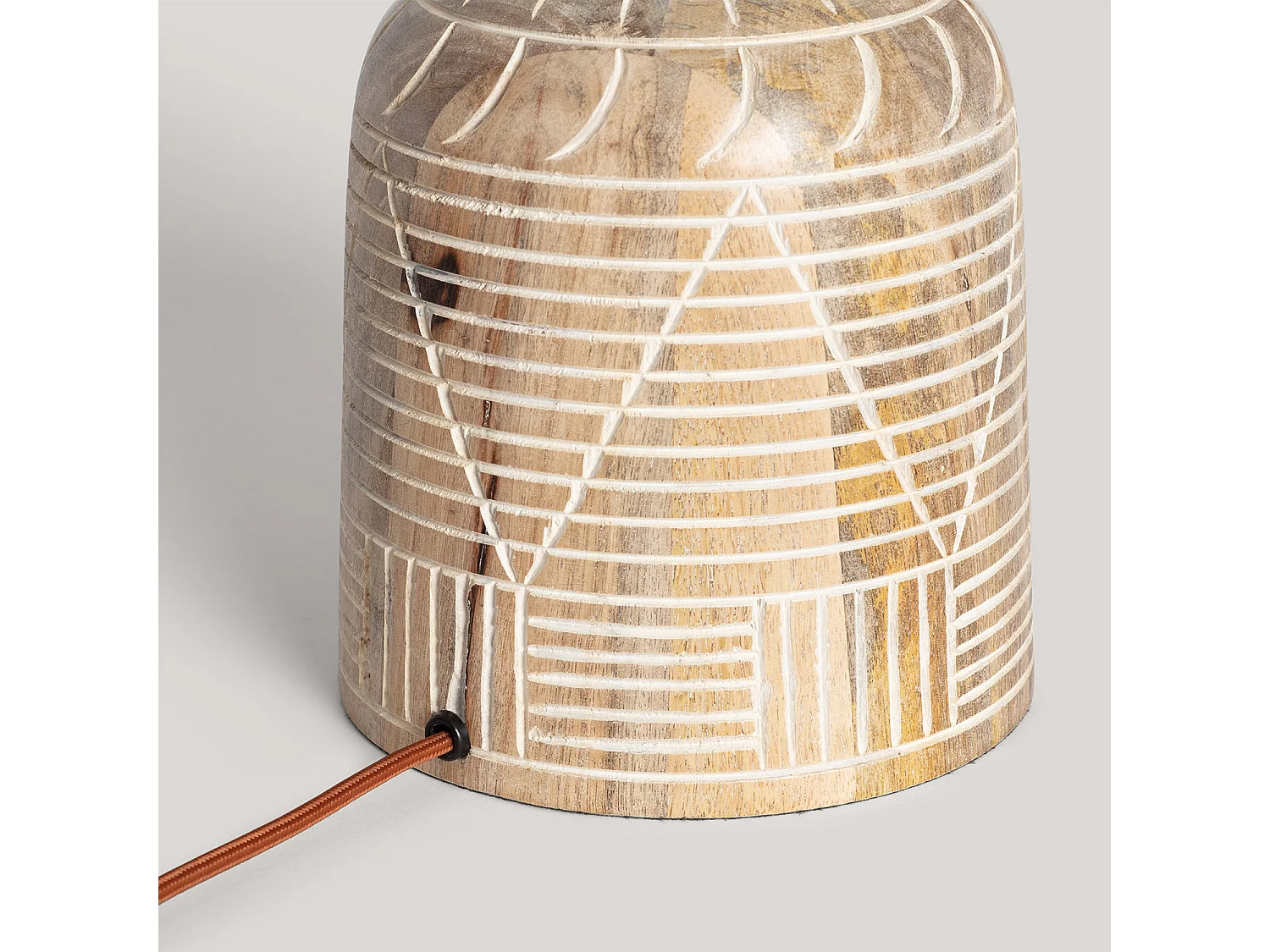 Lampada da Tavolo Legno Koson ILUZZIA Bianco