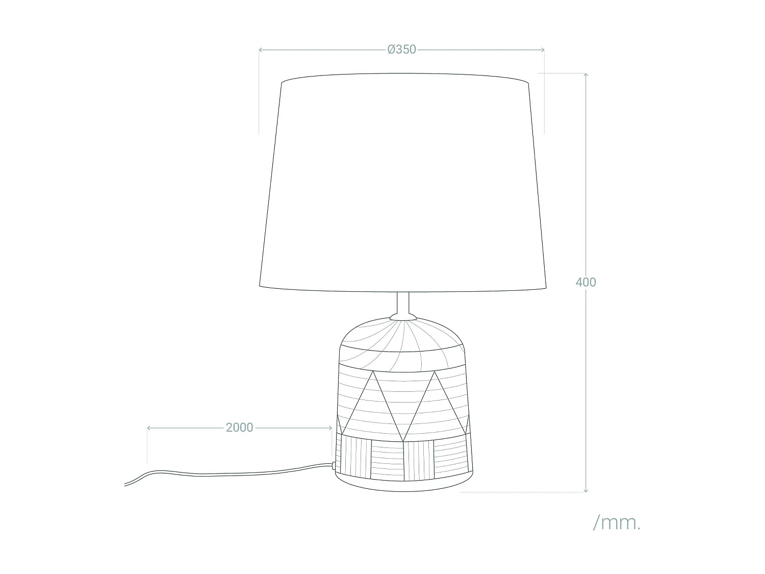 Lampada da Tavolo Legno Koson ILUZZIA Bianco