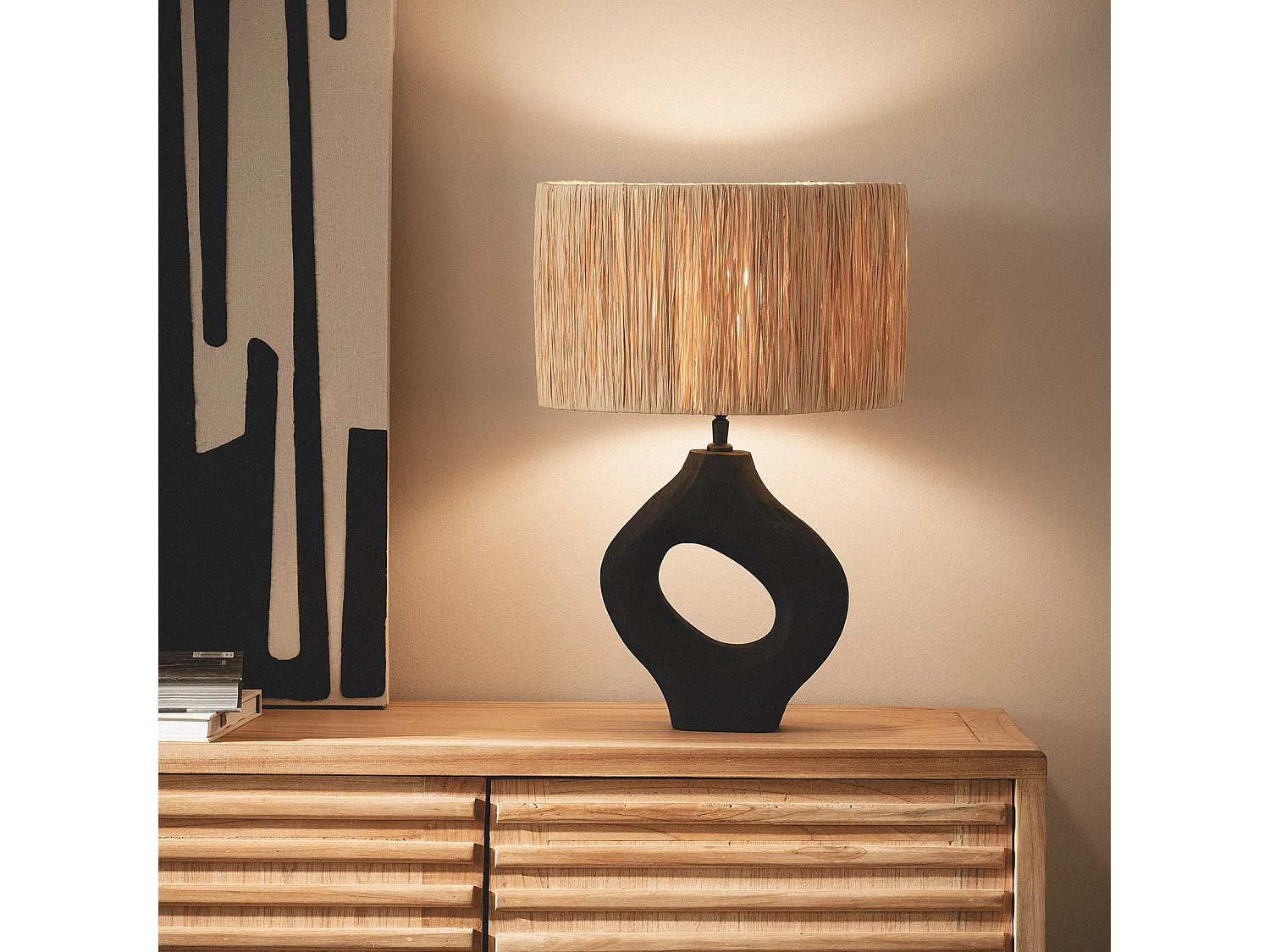 Lampe à Poser en bois Dhara ILUZZIA
