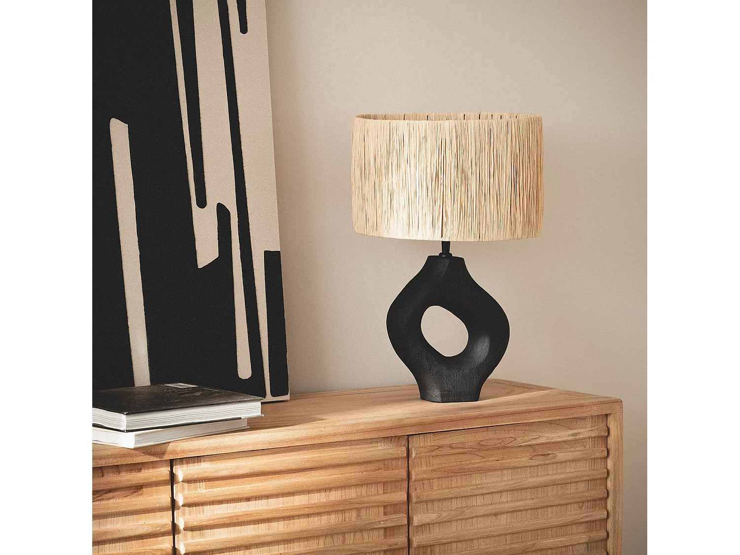 Lampe à Poser en bois Dhara ILUZZIA