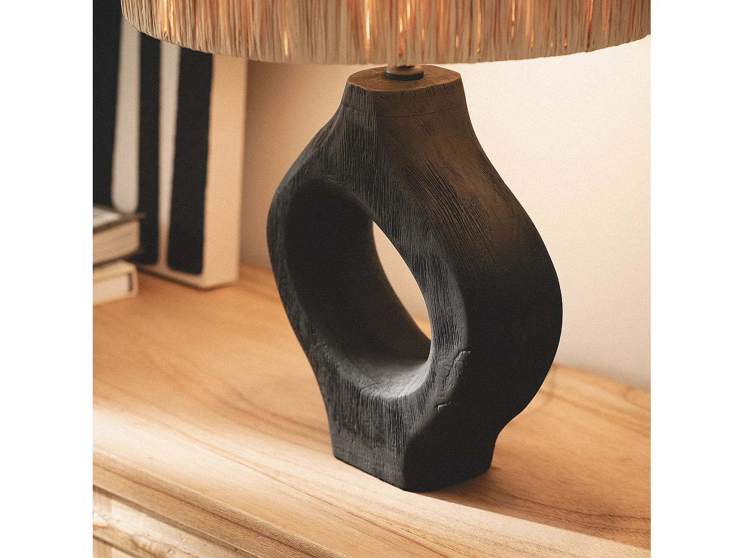 Lampe à Poser en bois Dhara ILUZZIA