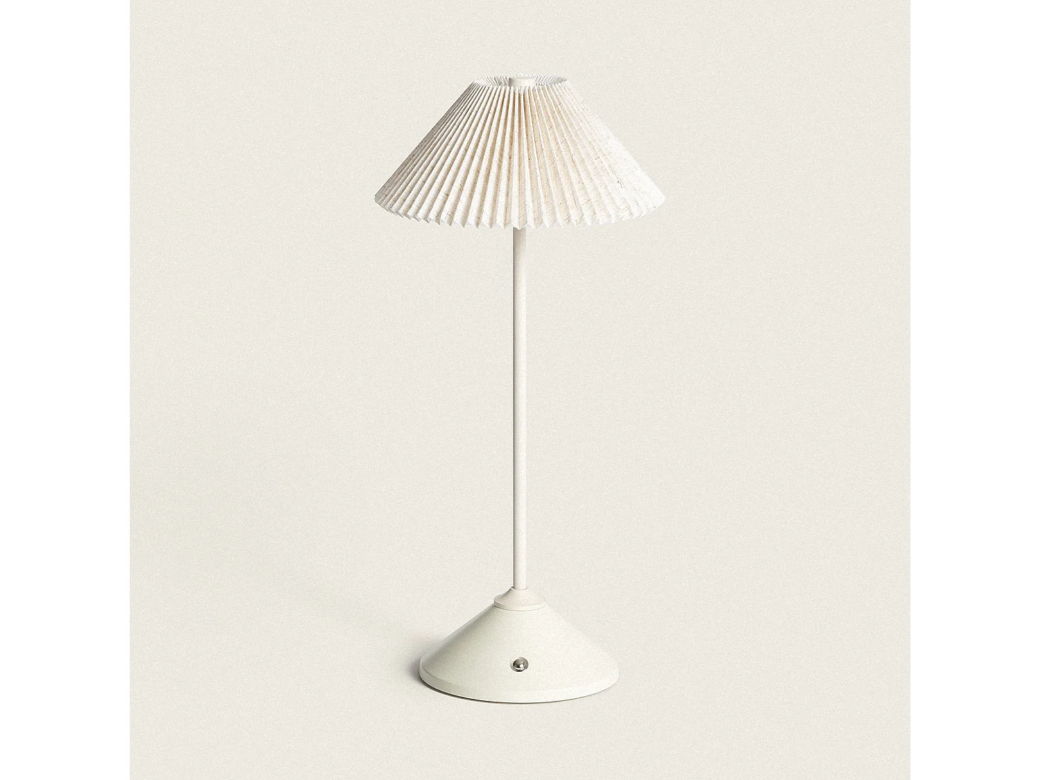 Lampada da Tavolo LED 3W Portatile Metallo con Batteria USB Ricaricabile Denwa Beige