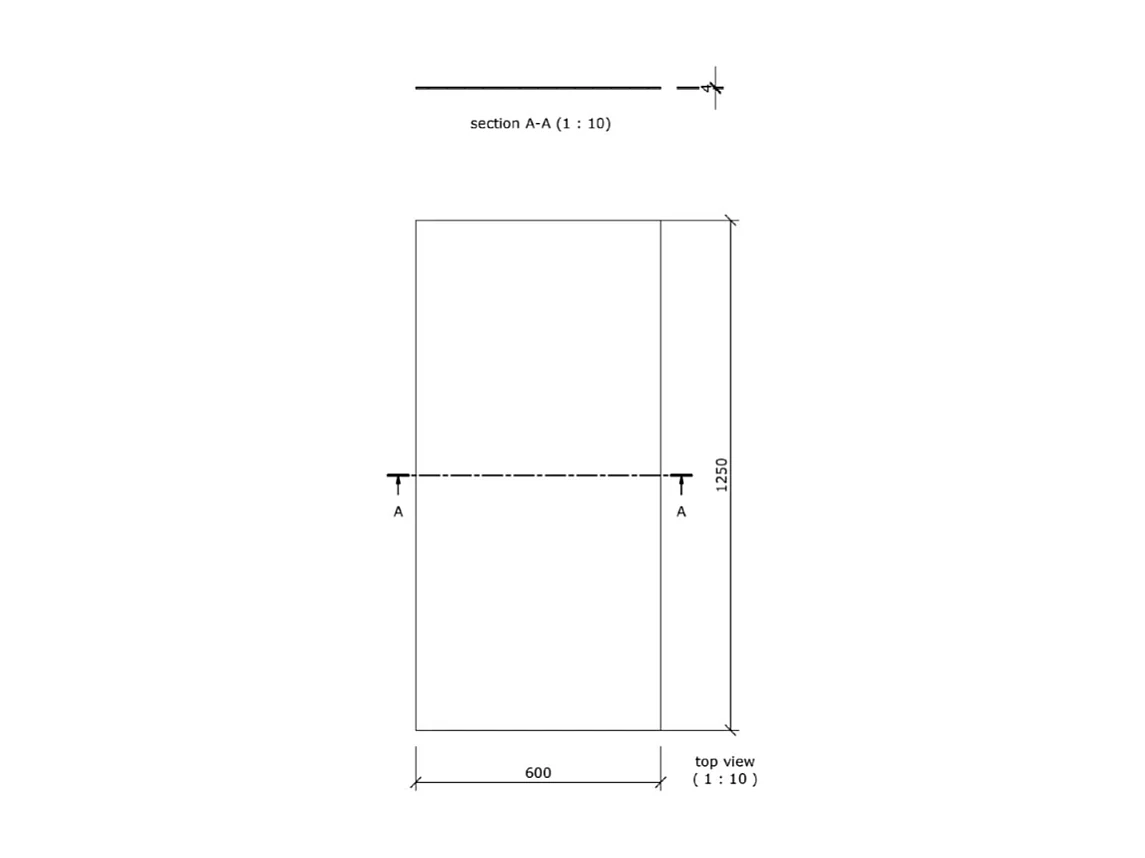 Panneau de construction WEDI 125 x 60 x 5 cm
