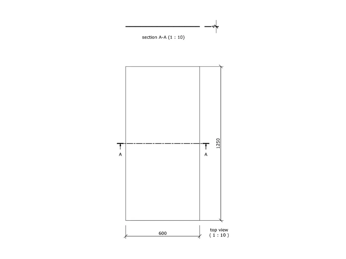 Panneau de construction WEDI 125 x 60 x 5 cm