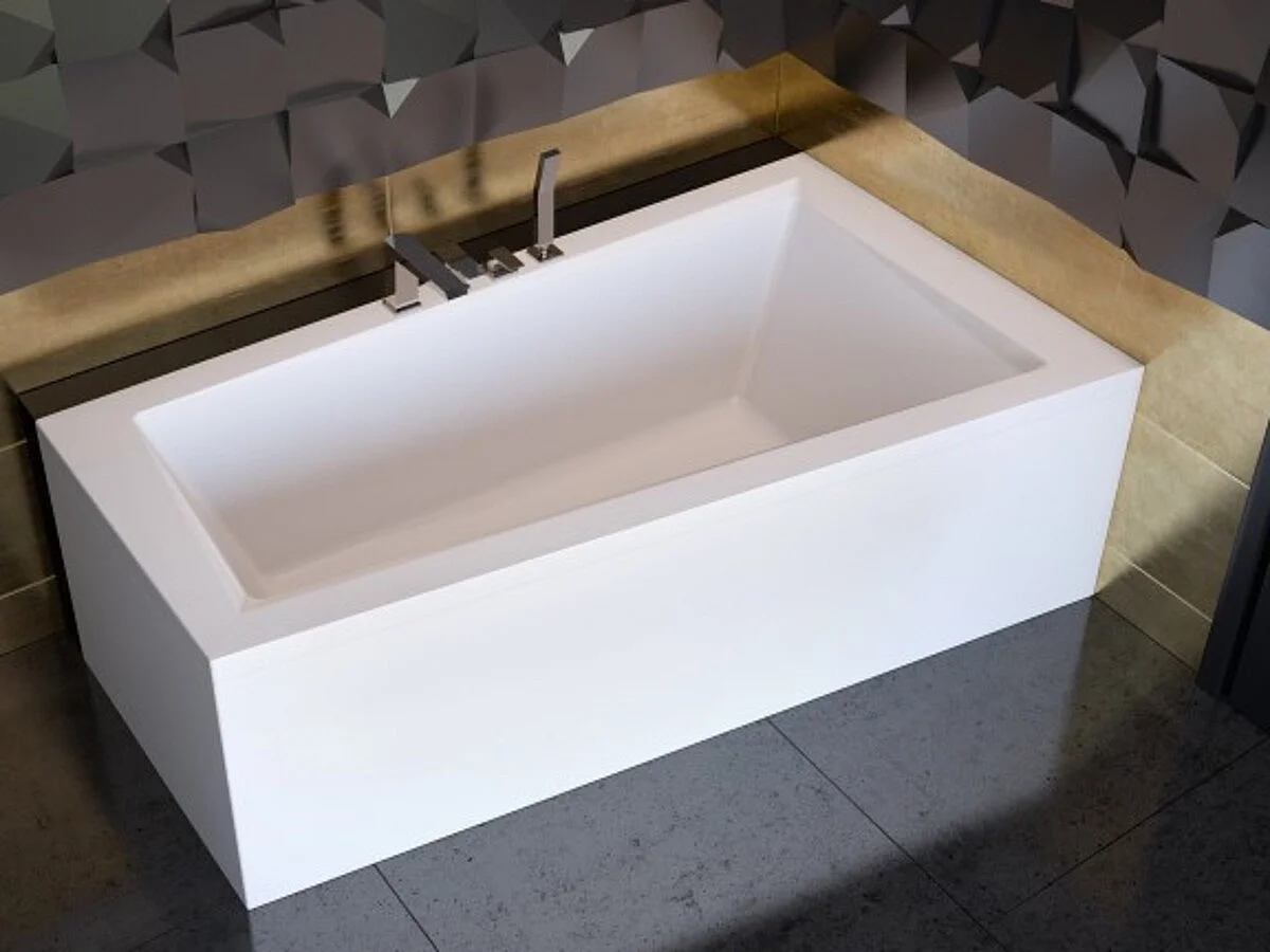 Baignoire d'angle DROITE INTIMA 150 ou 160 cm AVEC TABLIER - Dimensions: 150cm