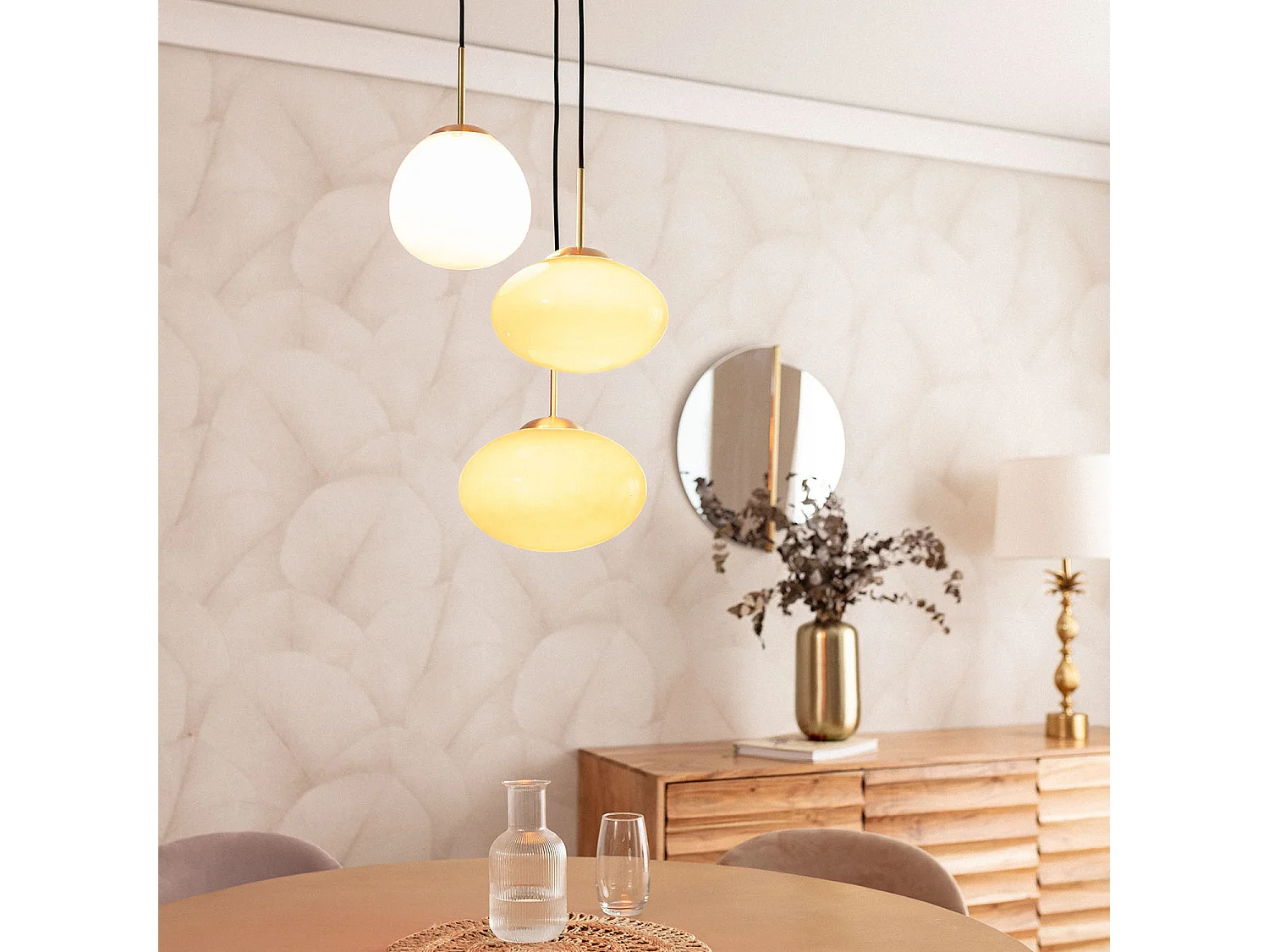 Lámpara Colgante Cristal Kurta Multicolor