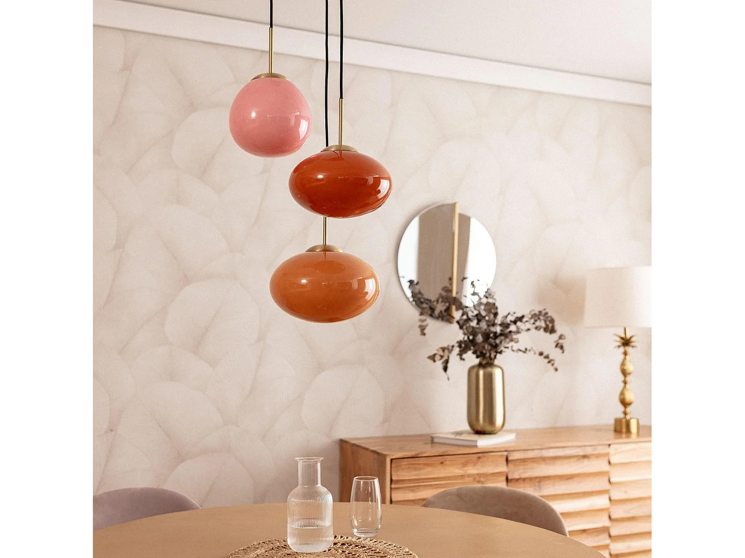 Suspension Verre Kurta Multicolore