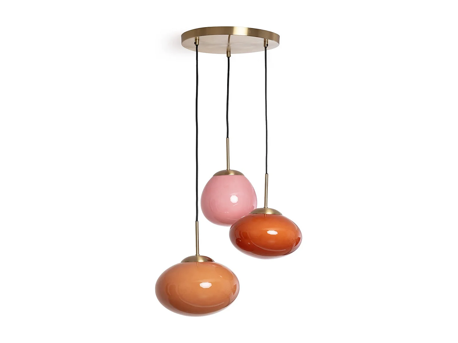 Lampada a Sospensione Vetro Kurta Rosa