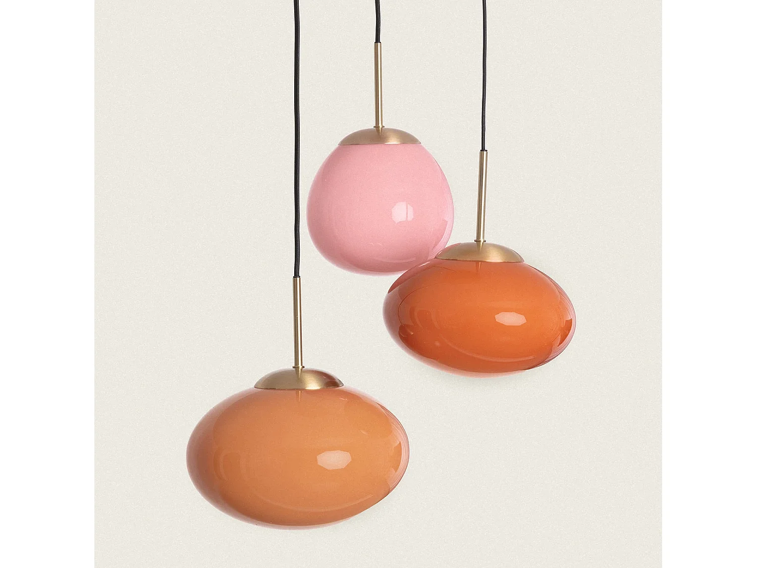 Lampada a Sospensione Vetro Kurta Rosa