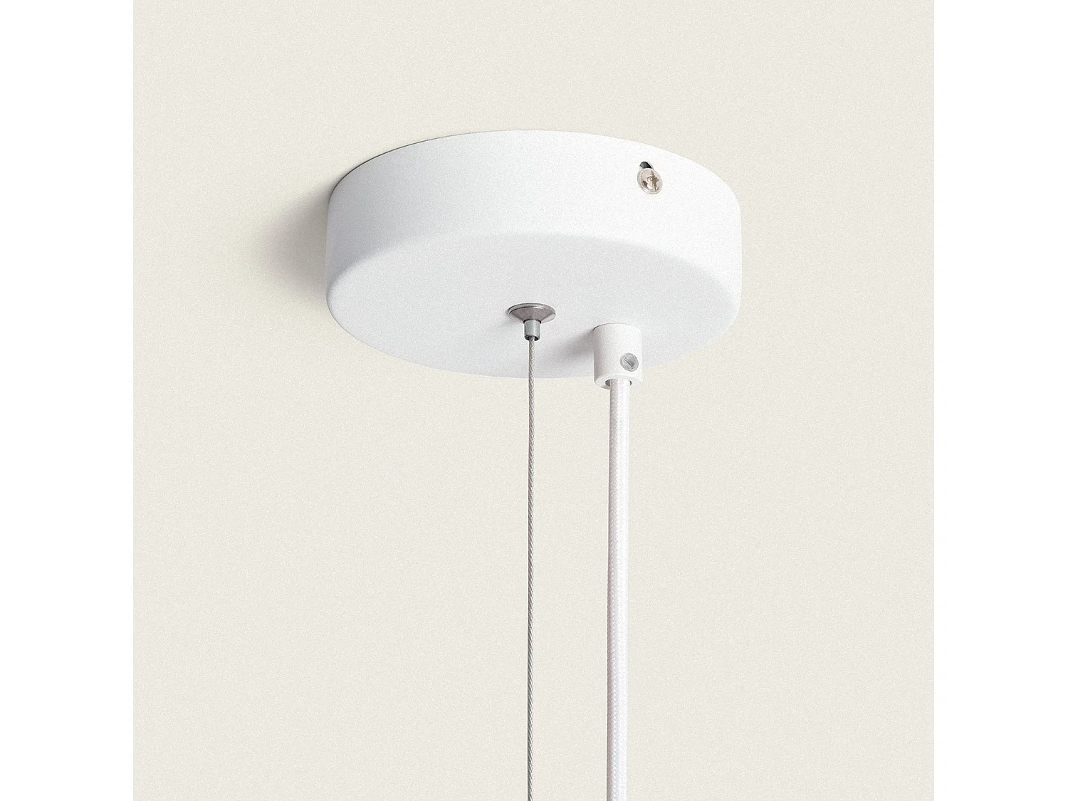 Lámpara Colgante Yeso Double Colum Blanco