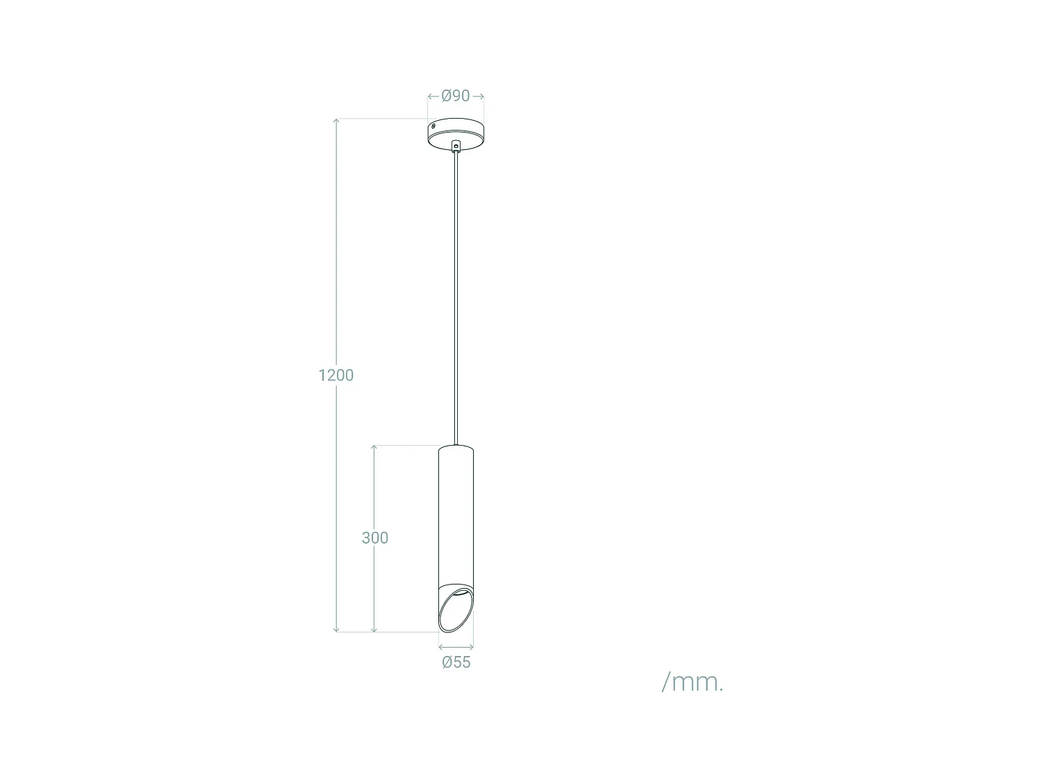 Suspension Aluminium Dabir Blanc