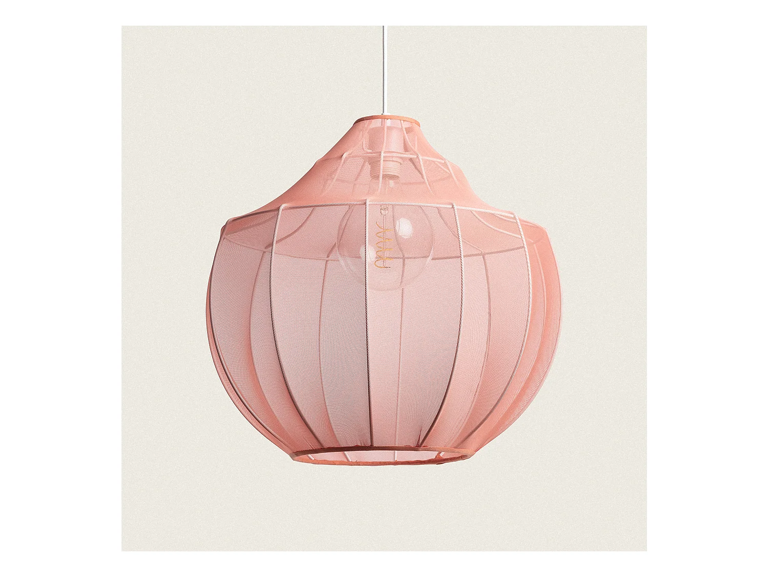 Suspension Métal et Tissu Ayla Rosa Empolvado