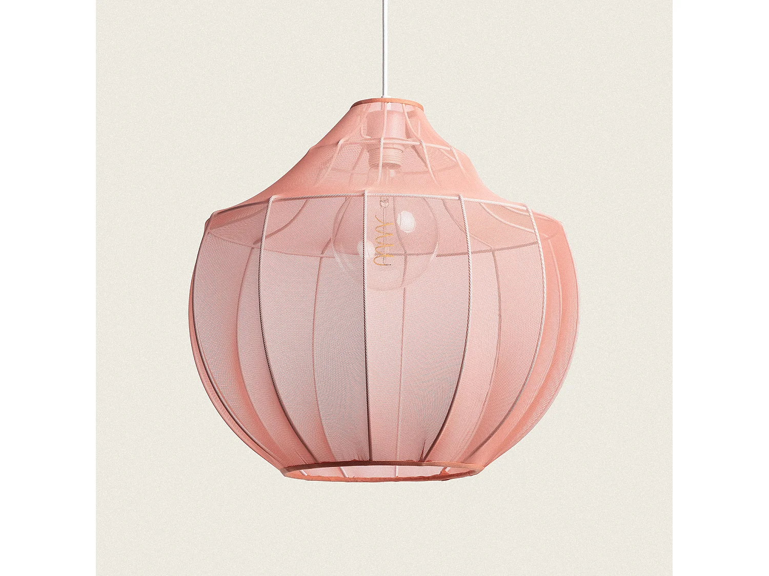 Suspension Métal et Tissu Ayla Rose poudré