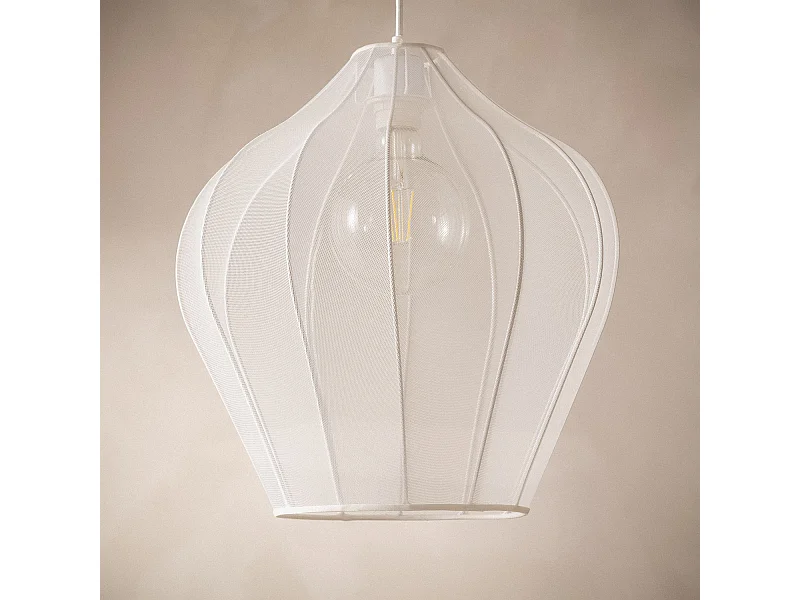 Suspension Métal et Tissu Ø400 mm Yara Rose poudré