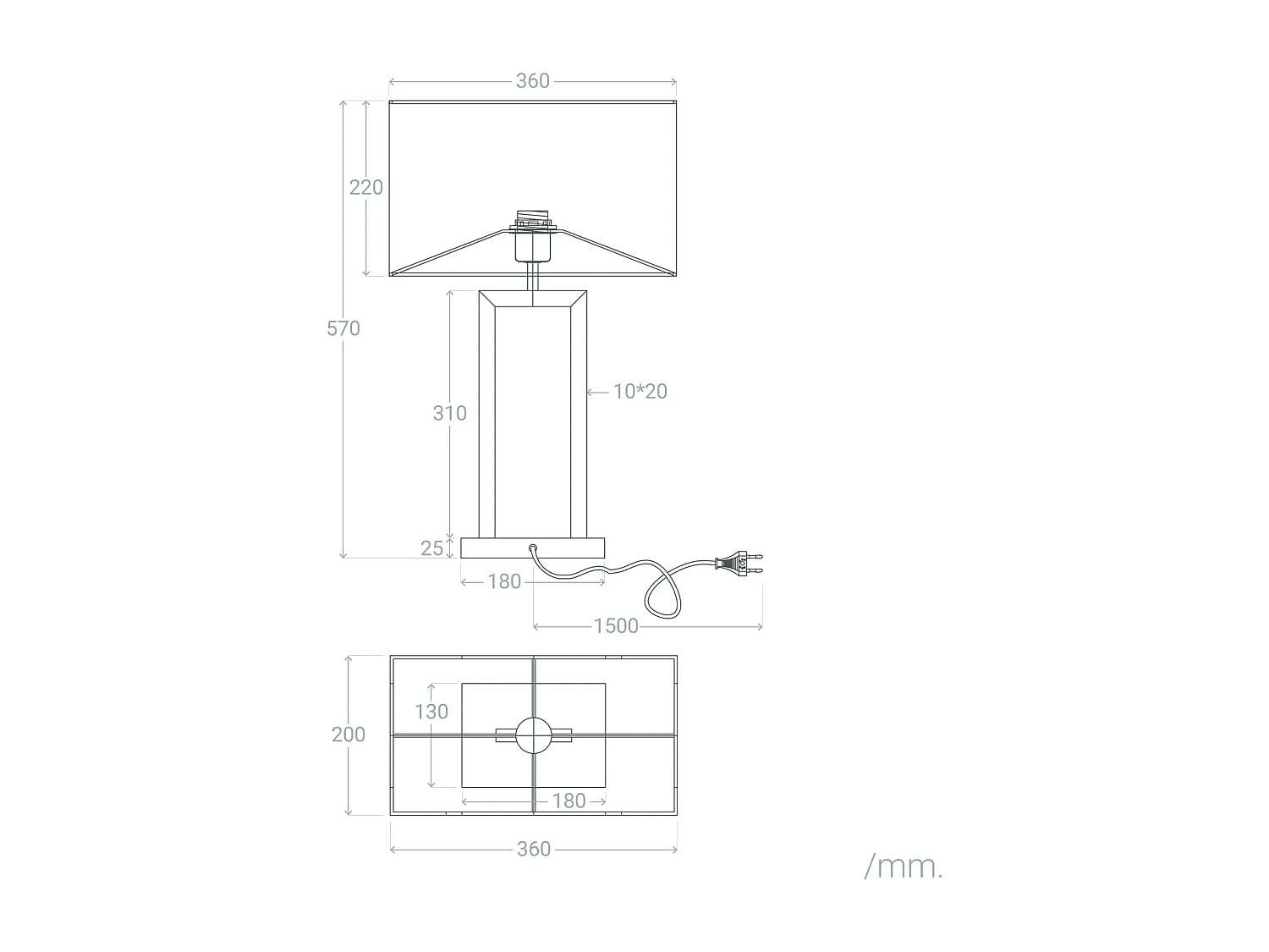 Lampe à Poser Métal et Tissu Armida Noir