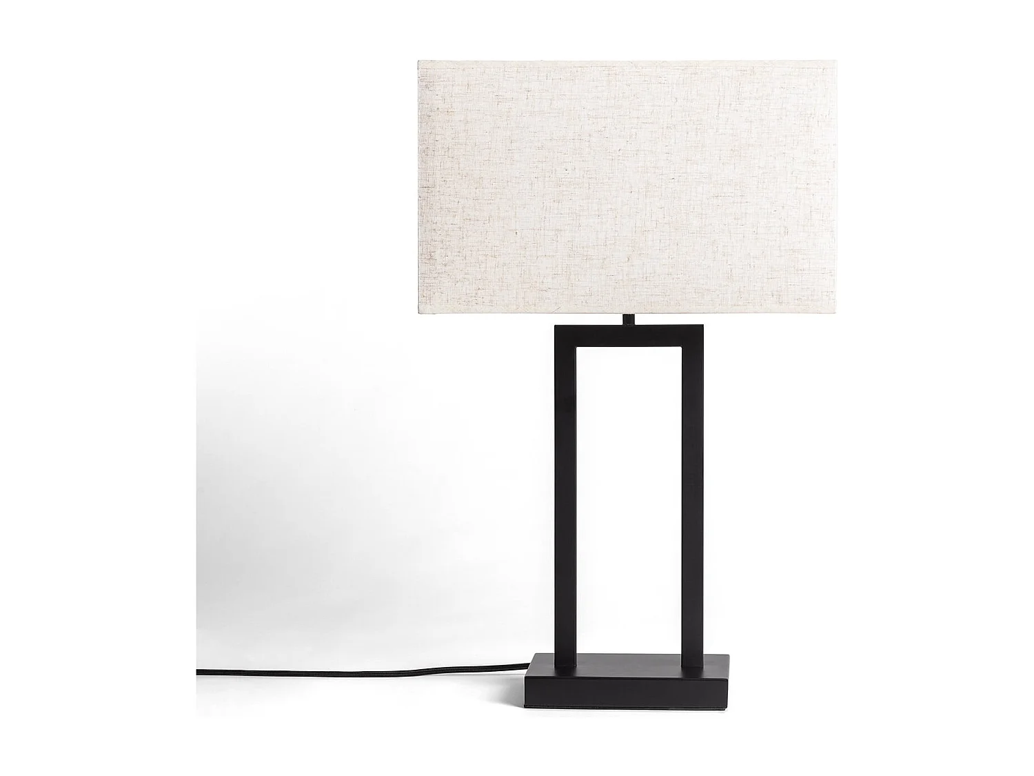 Lampe à Poser Métal et Tissu Armida Noir