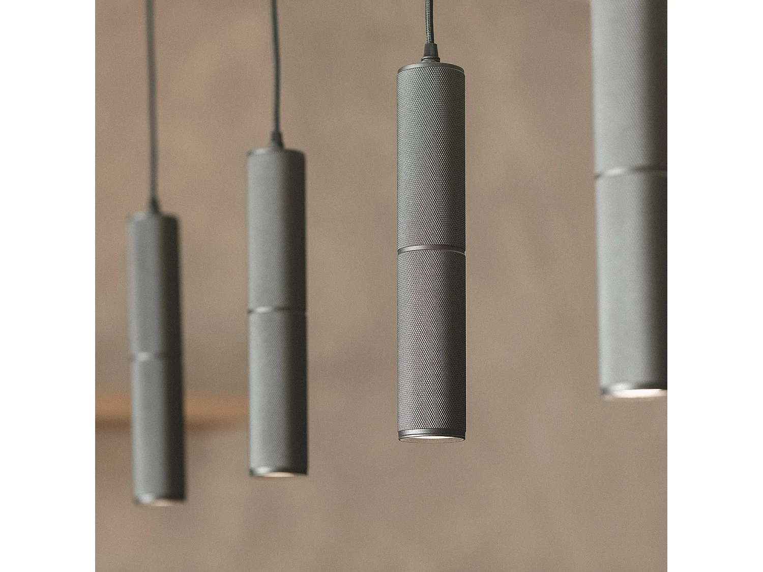 Suspension Aluminium 4 Spots Breix  Noir