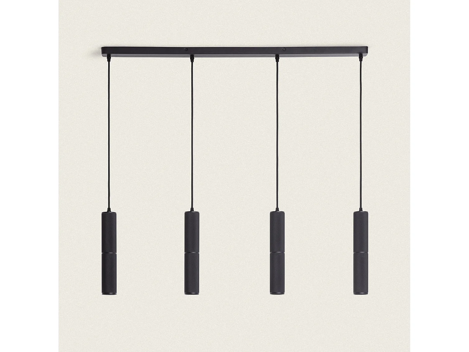 Suspension Aluminium 4 Spots Breix  Noir