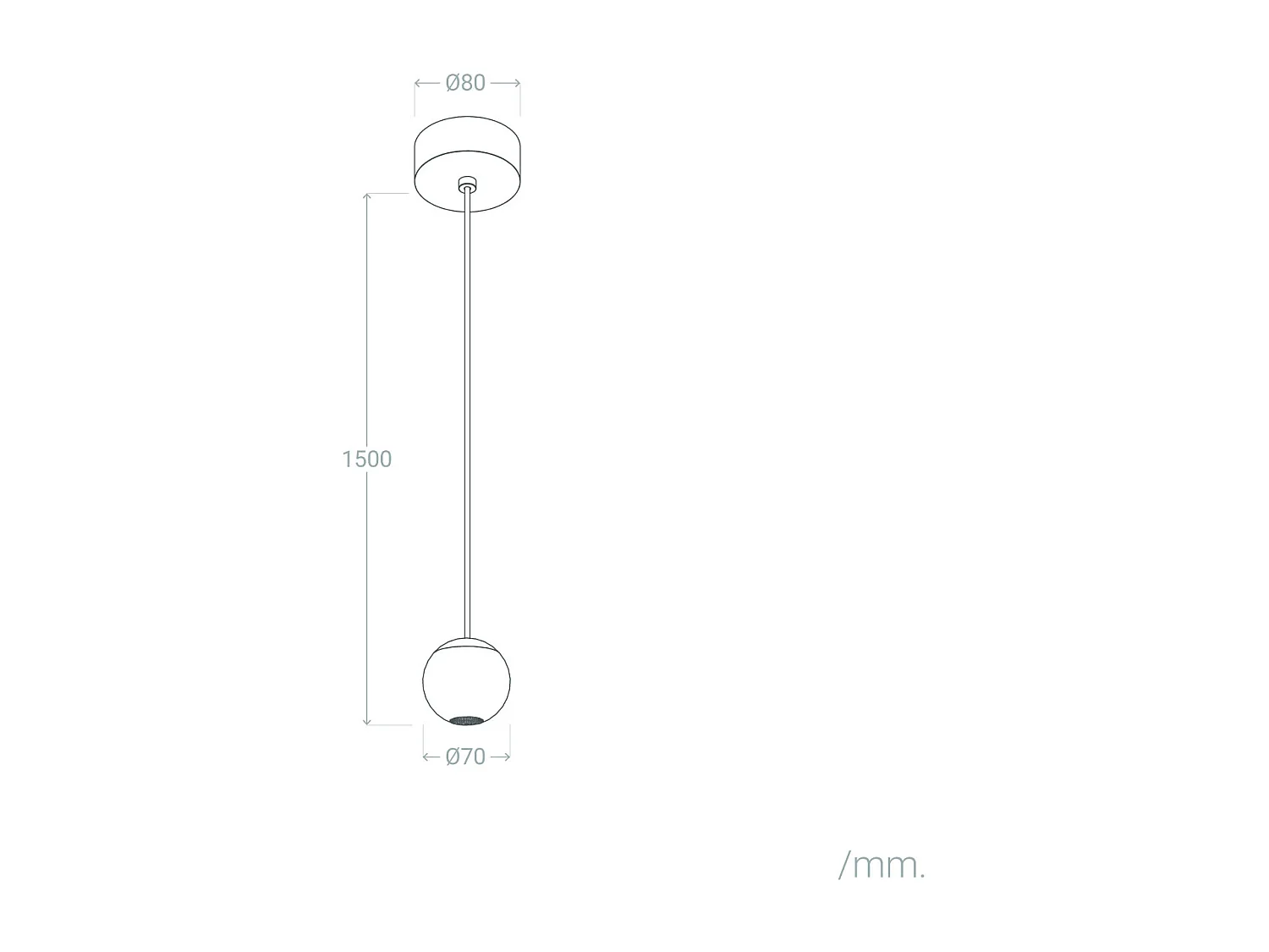 Suspension LED Ciment Jax 4 W Gris Pierre
