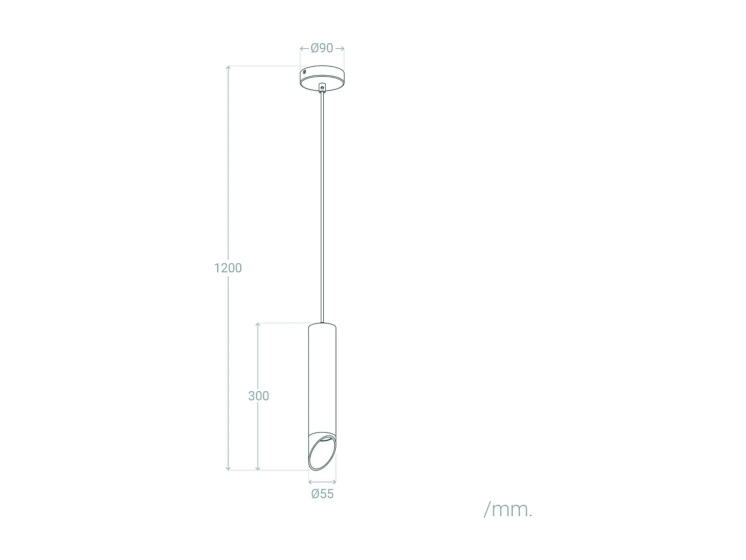Suspension Aluminium Dabir Noir