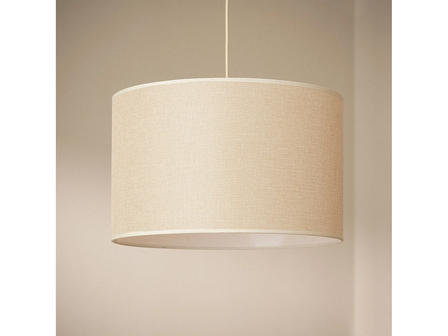 Lámpara Colgante Tela Nally Beige