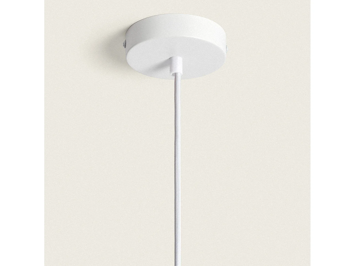 Suspension Métal et Tissu Ayla Blanc