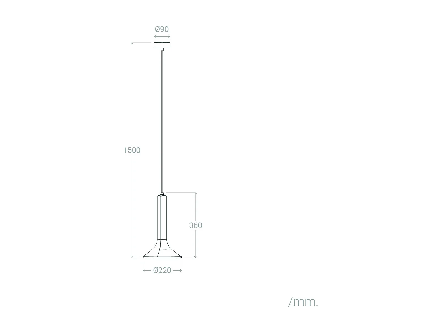 Suspension Ciment Jada Gris Pierre