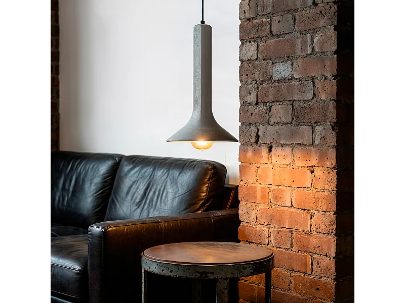 Lámpara Colgante Cemento Jada Gris Piedra