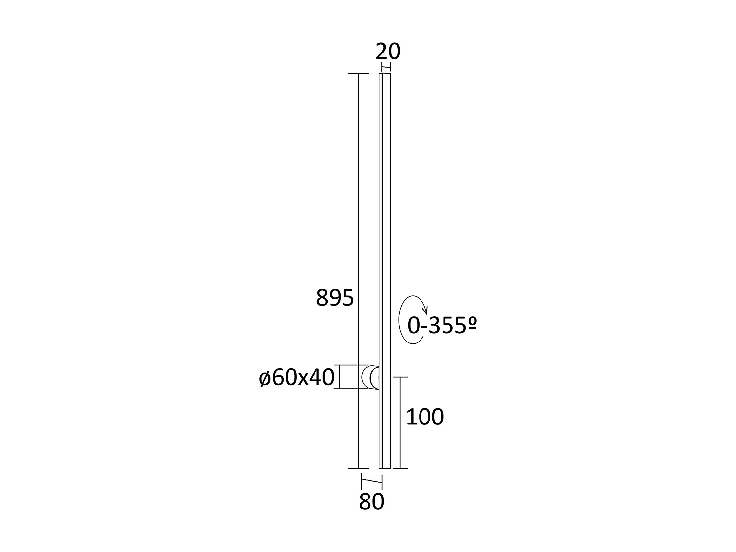 Aplique de Pared Lineal LED 10W Metal Houston Negro