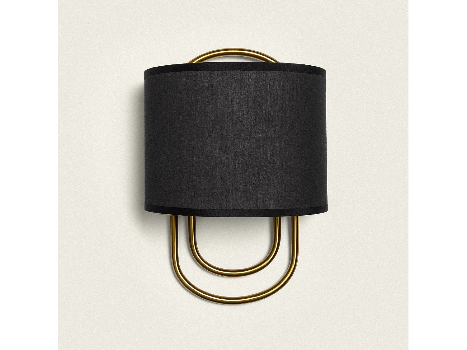 Lampada da Parete Metallo e Tessuto Olivia Nero