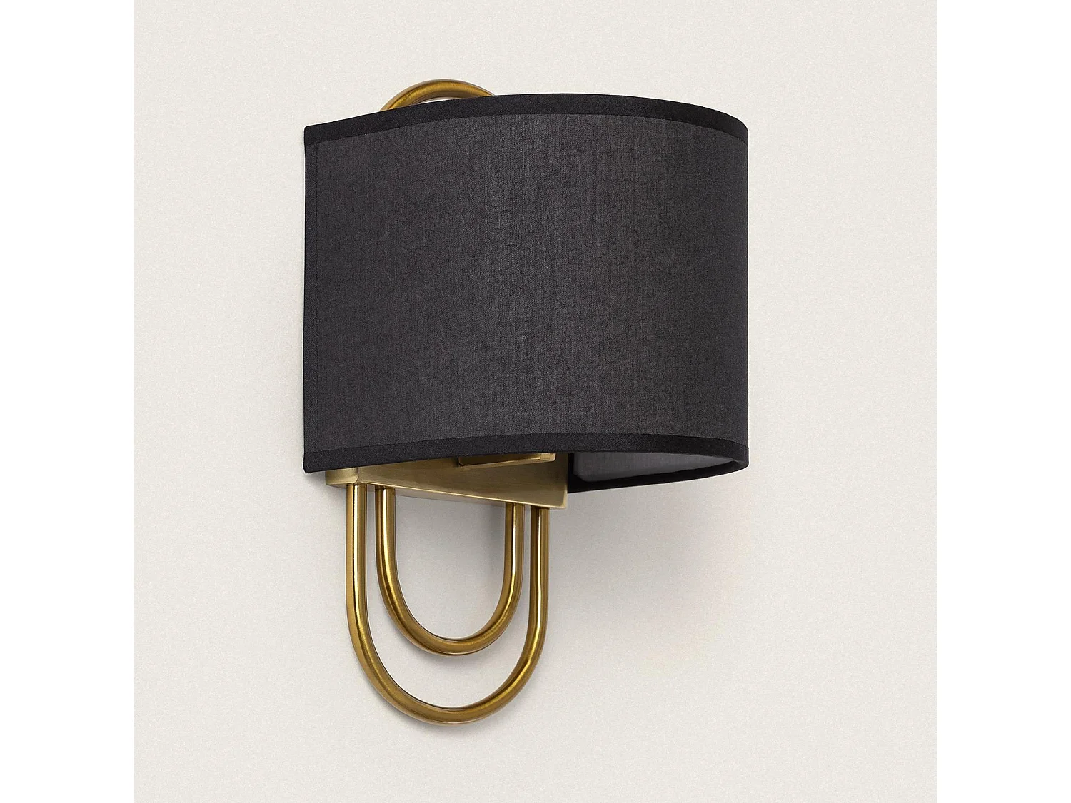 Lampada da Parete Metallo e Tessuto Olivia Nero