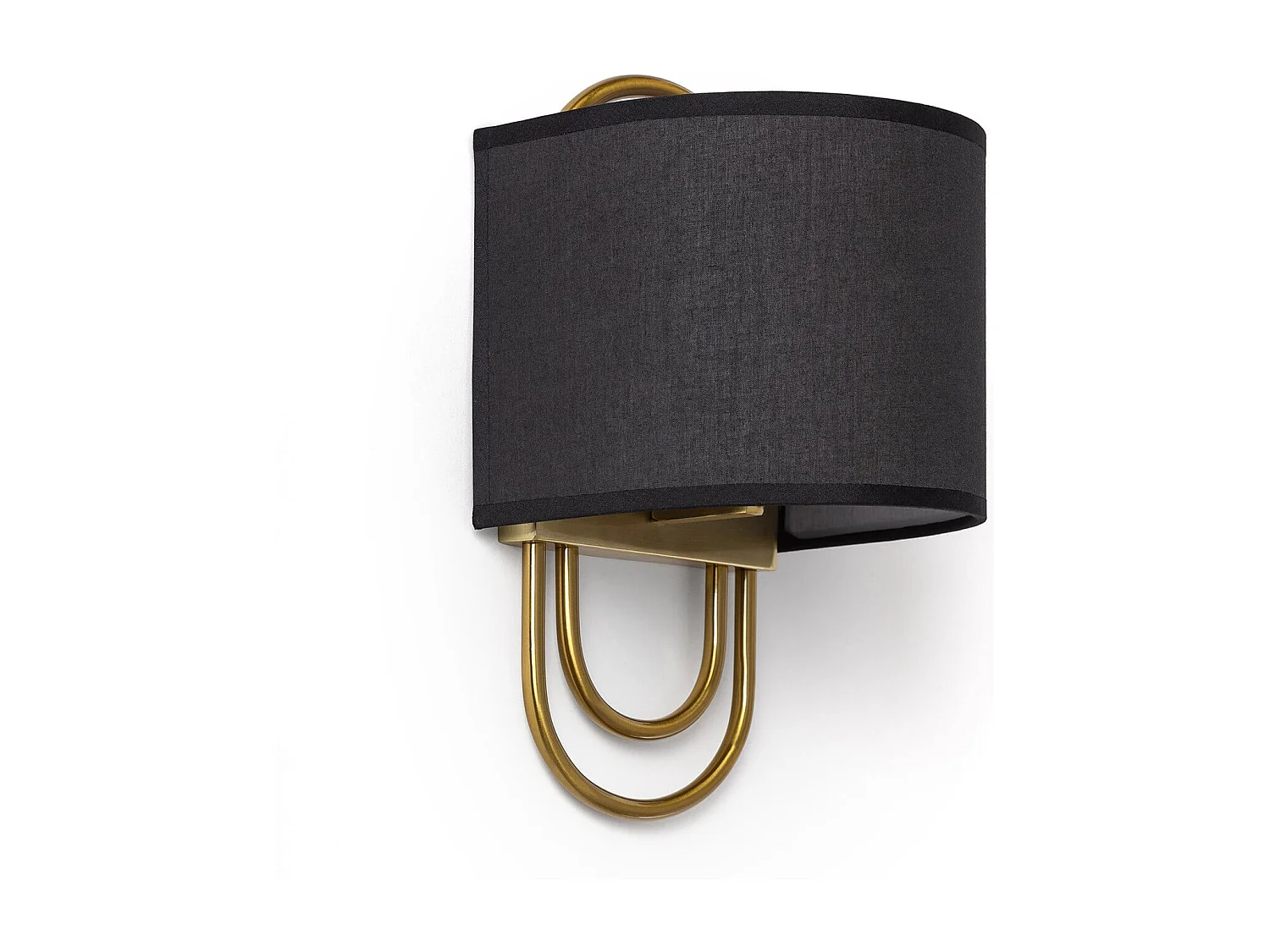 Lampe Murale Métal et Tissu Olivia Noir
