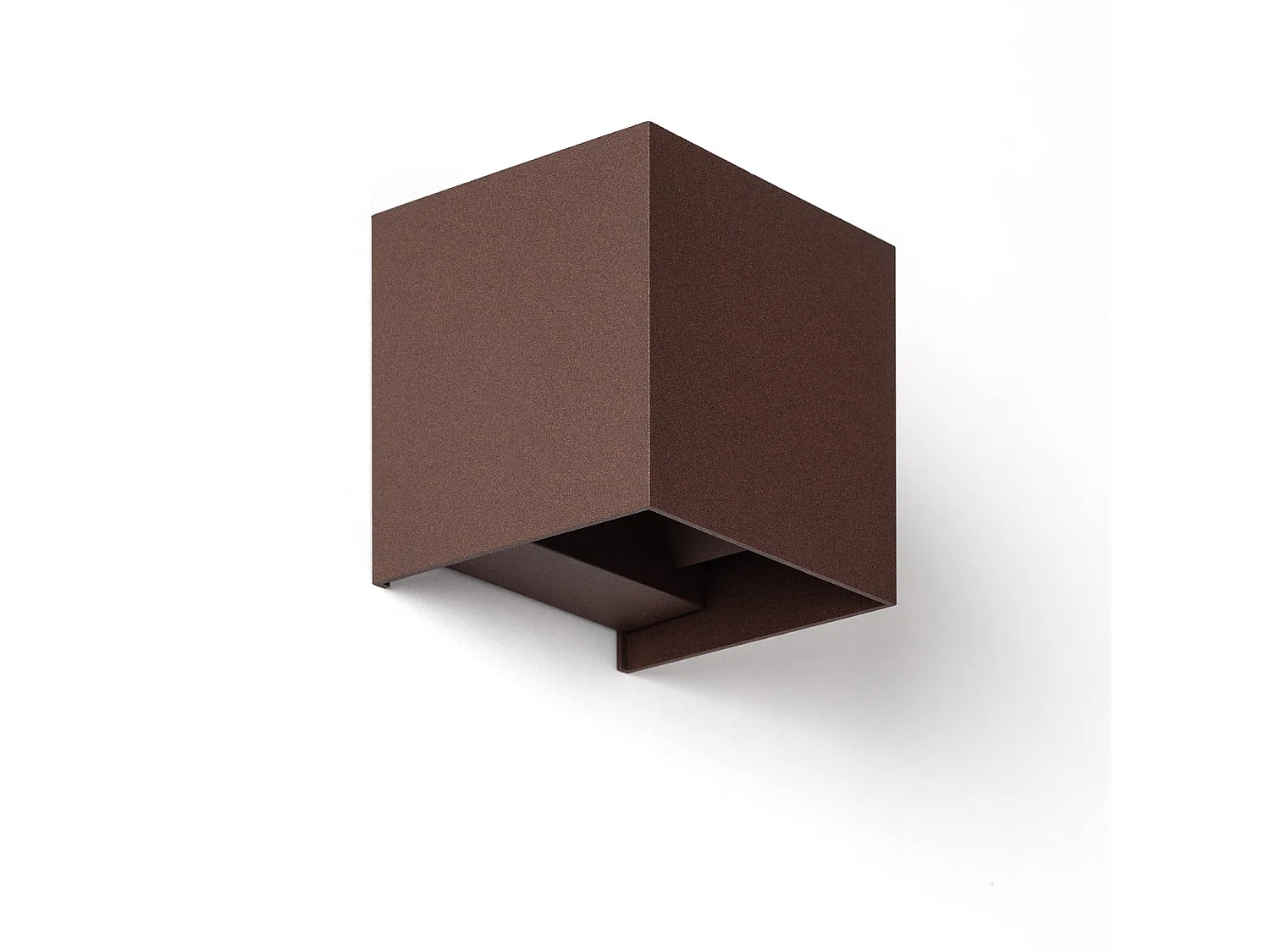 Aplique de Pared Exterior LED 10W Aluminio Iluminación Doble Cara CCT Seleccionable Denny Square Óxido