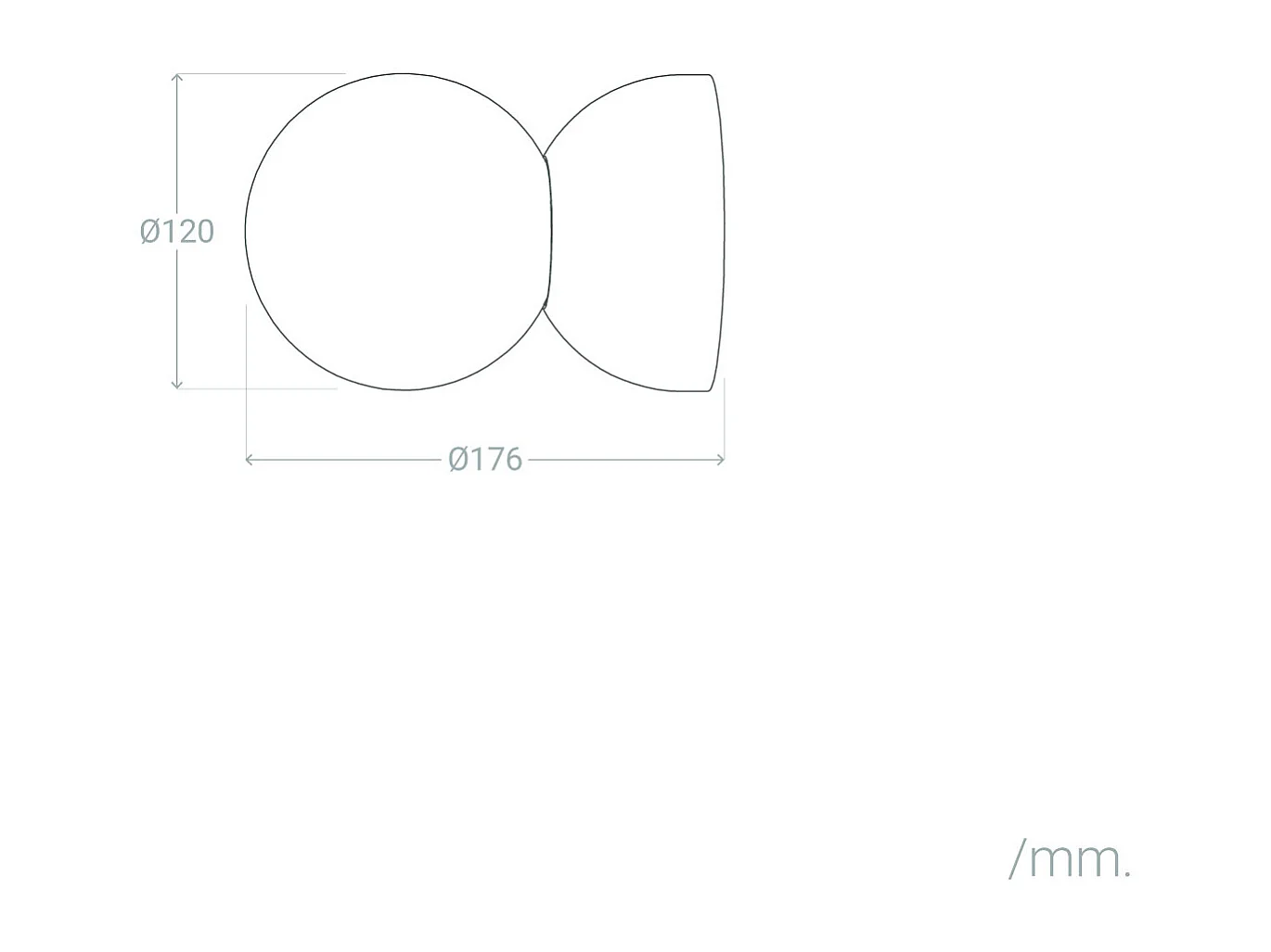 Aplique de Yeso Ball Vulni Blanco