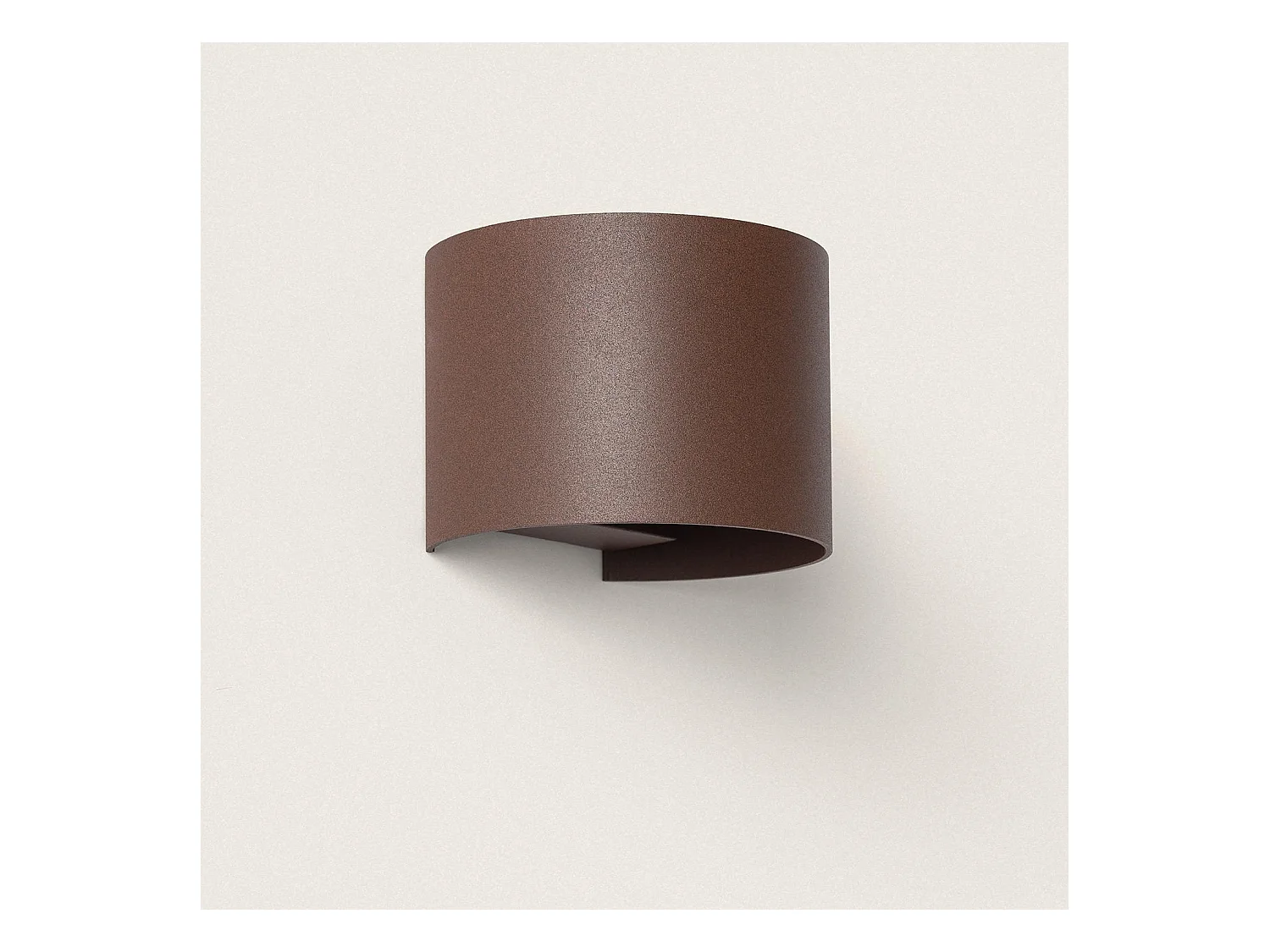 Aplique de Pared Exterior LED 10W Aluminio Iluminación Doble Cara CCT Seleccionable Denny Round Óxido