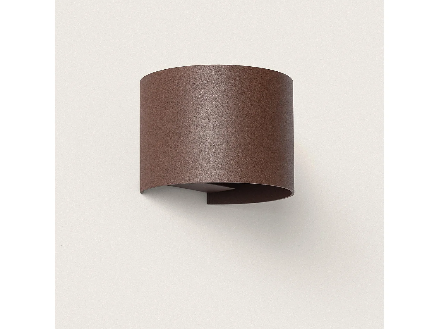 Applique da Parete per Esterno LED 10W Alluminio Illuminazione Doppia Luce CCT Selezionabile Iridix Round Ossido