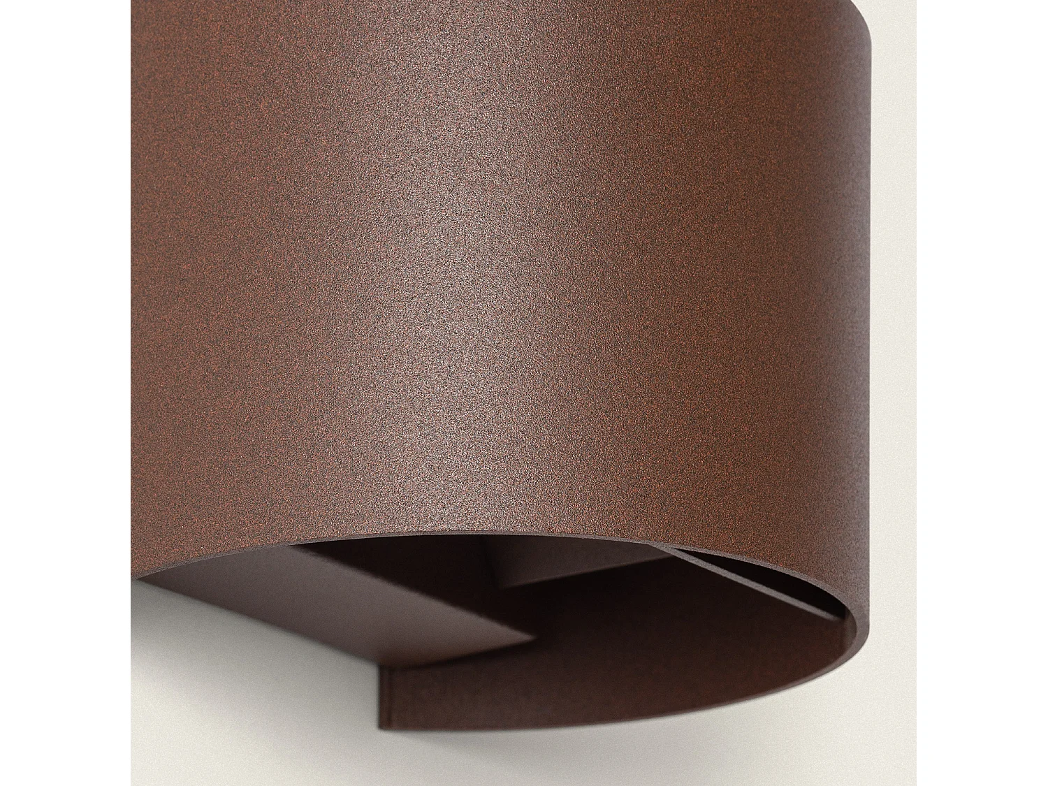 Applique da Parete per Esterno LED 10W Alluminio Illuminazione Doppia Luce CCT Selezionabile Iridix Round Ossido